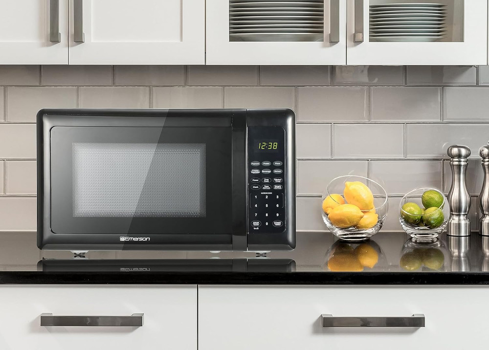 MW7302B Compact Countertop Microwave Oven with Touch Control, LED Display, 700W,