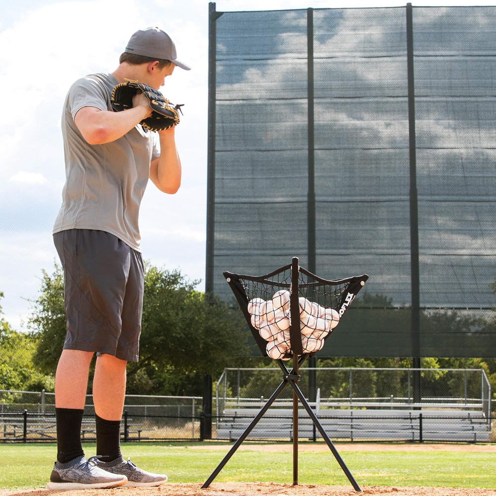 Rhino® Flex Ball Caddy - Knotless Polyester Net with Iron Frame - Lightweight Po