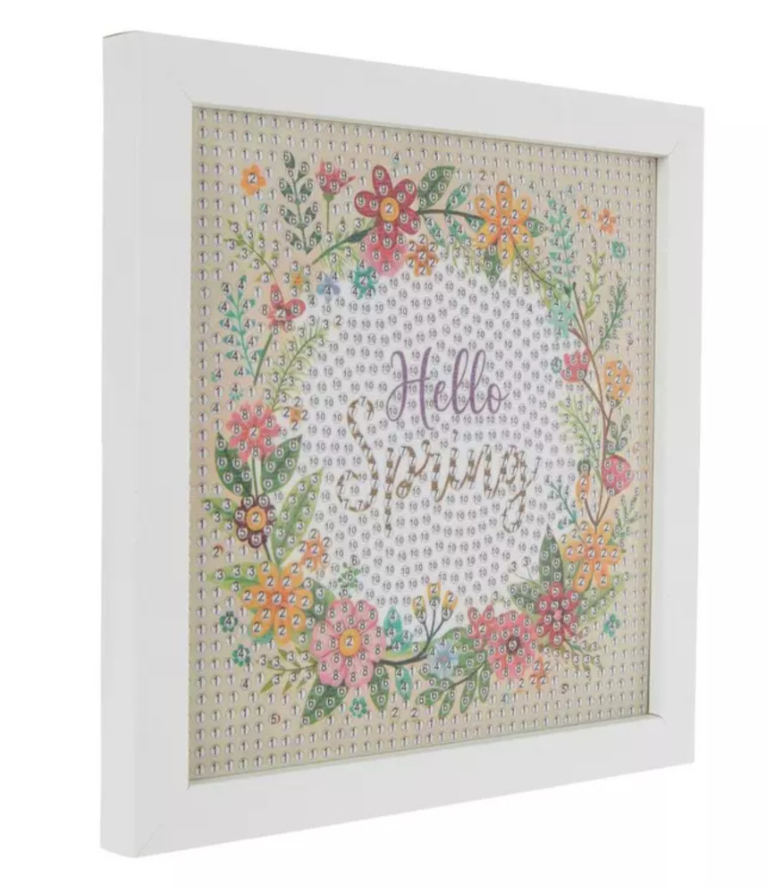 FRAMED DIAMOND DOT ART KITS - HOBBY LOBBY- Hello Spring (6x6)