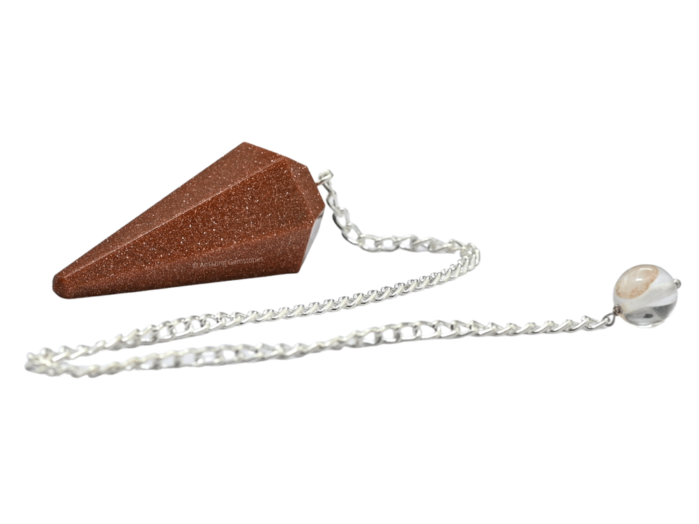 Red Goldstone Dowsing Crystal Pendulum