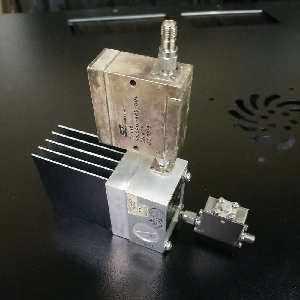 Frequency Tripler with heat sink & 2 Coaxial Isolators