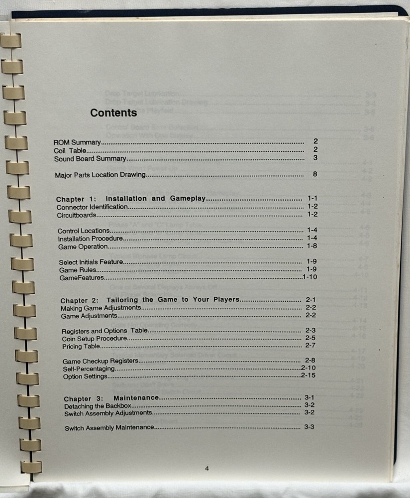 ORIGINAL-BALLY-ATLANTIS-OPERATIONS & PARTS INFORMATION MANUAL