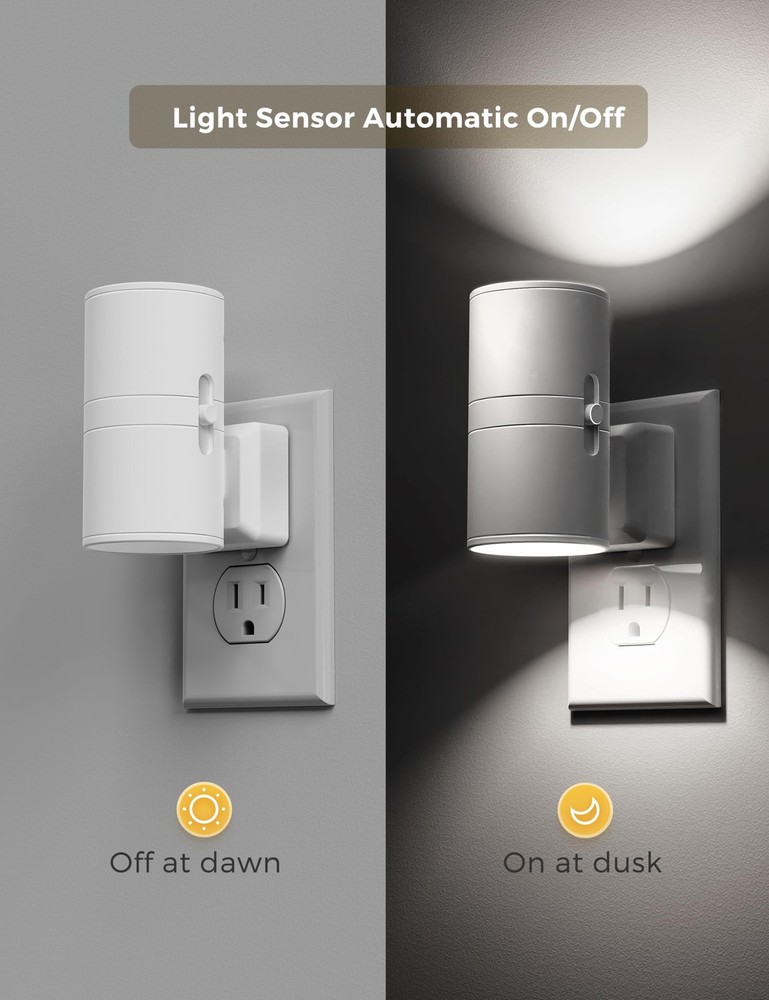 Bright Night Light, Night Lights Plug into Wall, Daylight White, Dimmable Nig...