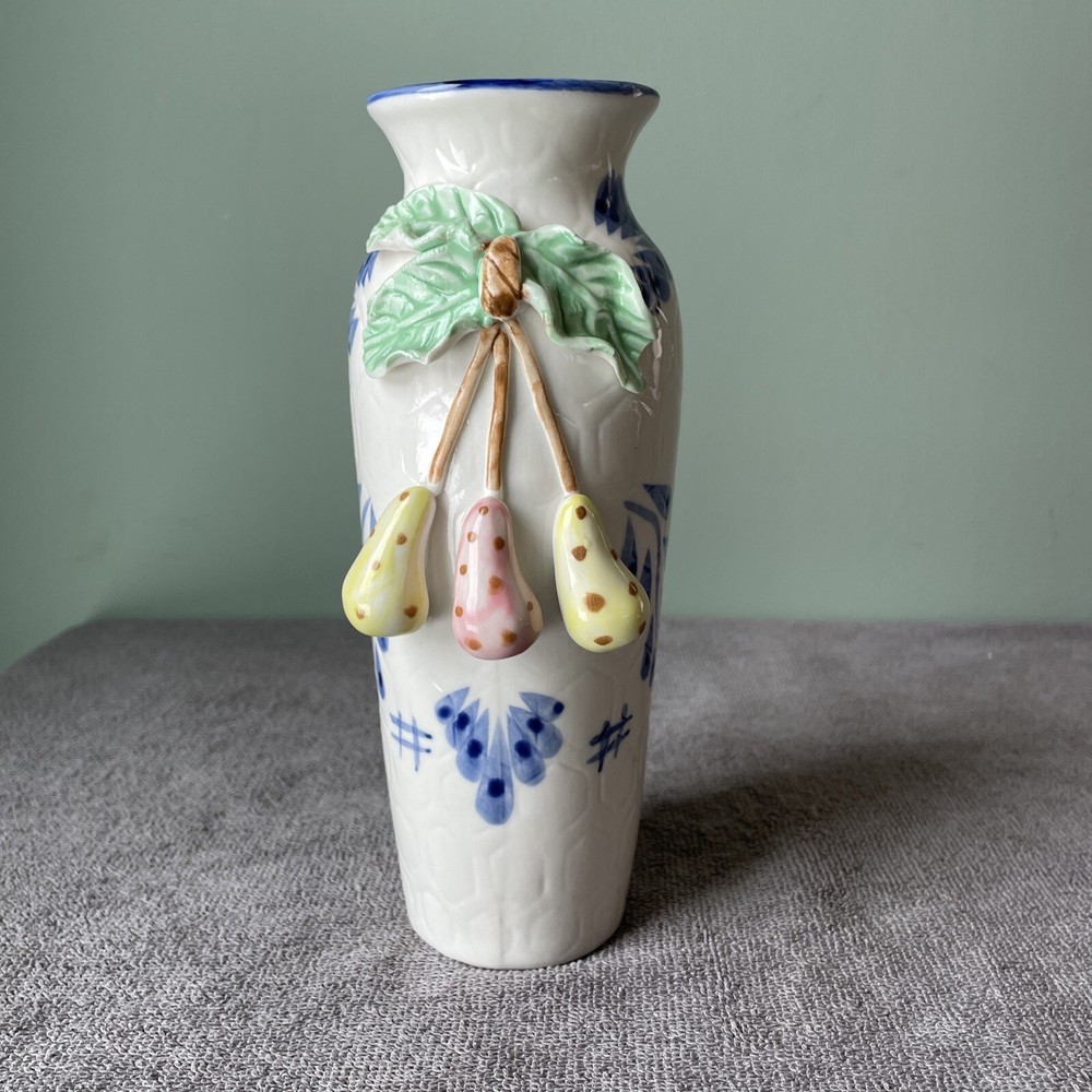 Ceramic Bud Vase With Hanging Fruit