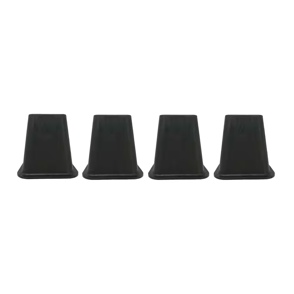 6 In. Black Bed Risers (4-Pack)