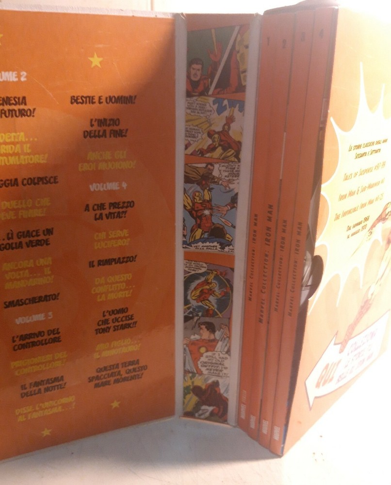 IRON MAN Marvel Collection Comics Complete Series 1-2-3-4 with Box Box Box.