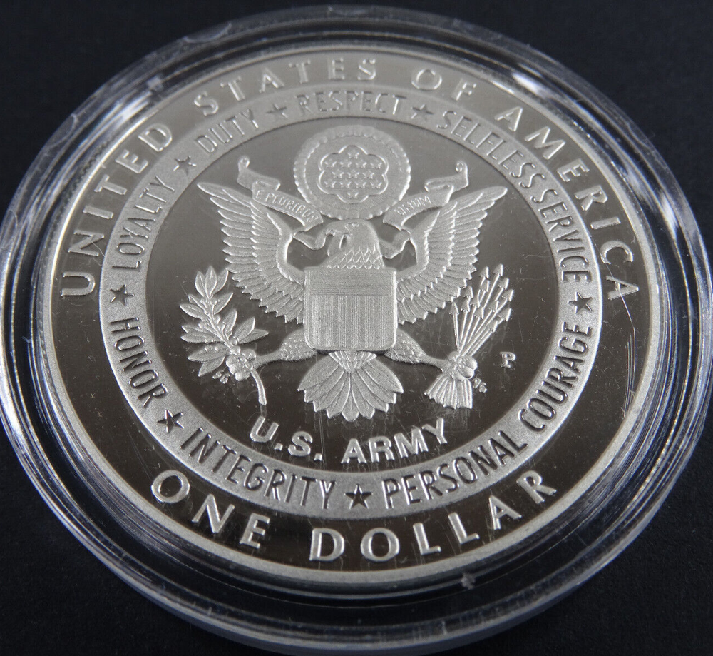 2011-P US Army Proof Silver Dollar US Mint Commemorative $1 Capsule Only