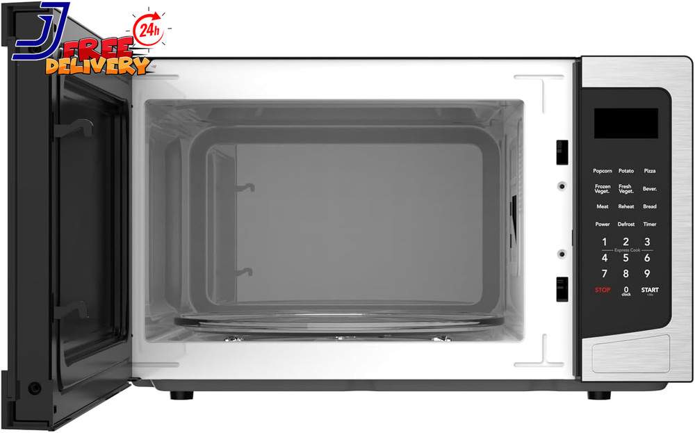 Stainless Steel Microwave Oven Multi Function Programmable 1.1 Cu Ft 1000-Watt