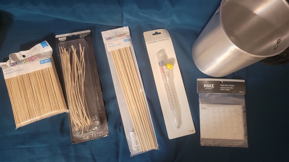Candle Making Supplies Lot Bundle Melting Pitcher Thermometer