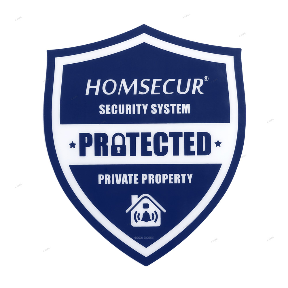 HOMSECUR Intruder Warning Security Stickers Signs For Internal And External Use