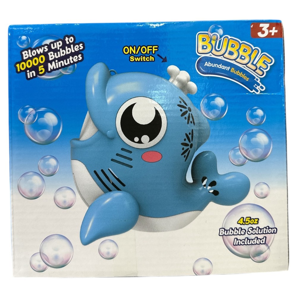 Whale Bubble Machine for Kids with 4.5oz Bubble Solution Included