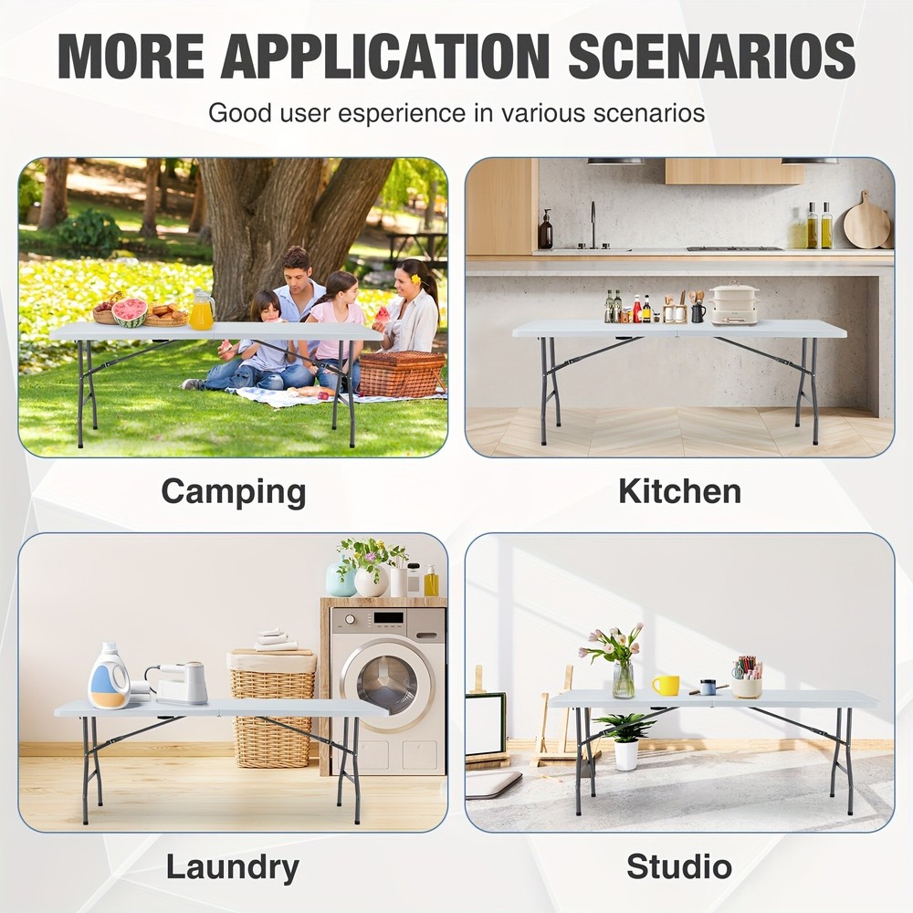 Folding Table Portable Outdoor Table Heavy Duty Camping Picnic Dining Table