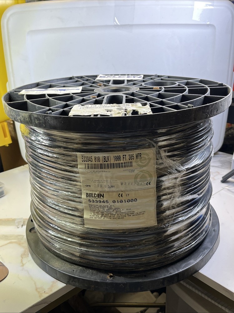 BELDEN  Communications Coax Cable RG6/U BLACK 1000ft