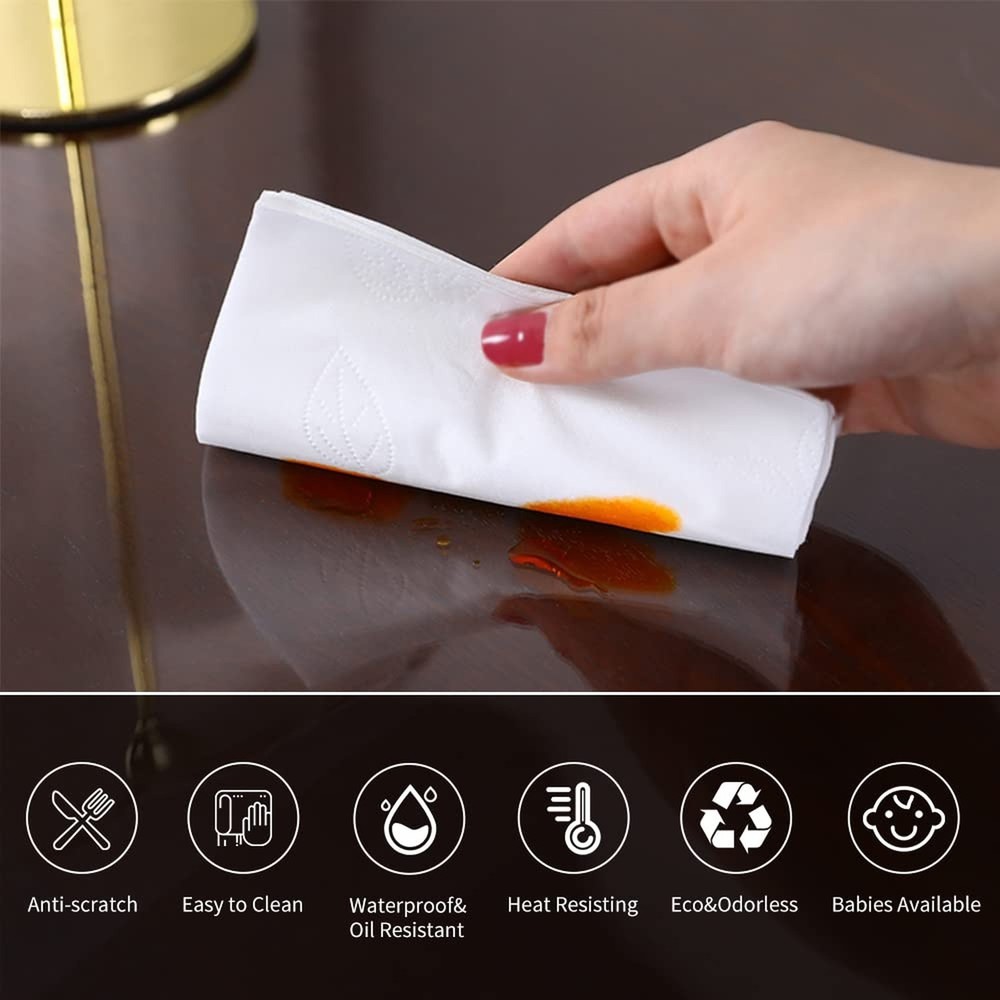 Clear Desk Cover Protector - 24 x 36 Inch Rectangular, 1.5mm Thick Wipeable P...