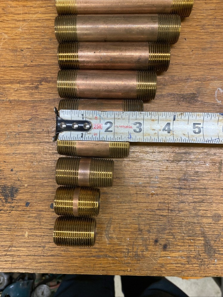 3/4” Brass Nipple Run. 6” Through Close Nipples.