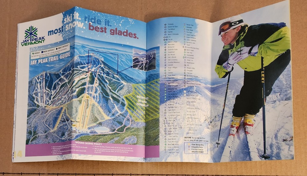 2003 JAY PEAK SKI AREA BROCHURE W/(TRAIL MAP INSIDE) & 22/23 TM TOO. BOTH MINT