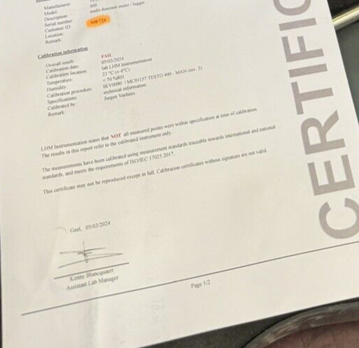 TESTO Set 400 climate meter differential pressure flow humidity