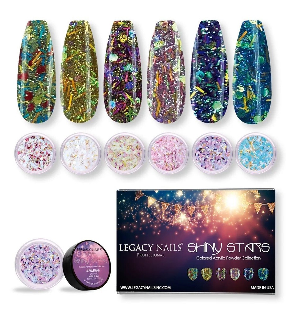SHINY STARS Acrylic Powder Collection | Legacy Nails