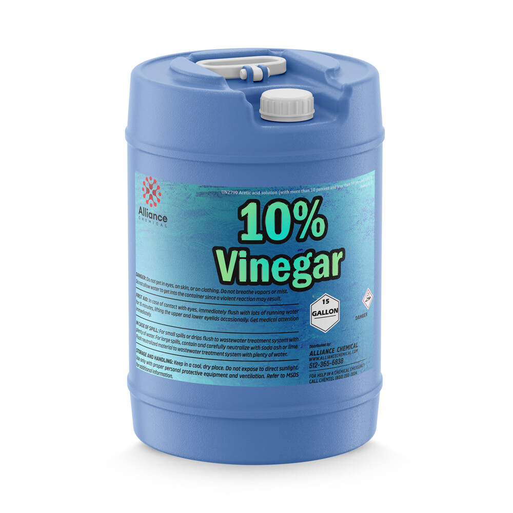 10% Vinegar - Concentrated Industrial Strength - 15 Gallon Drum