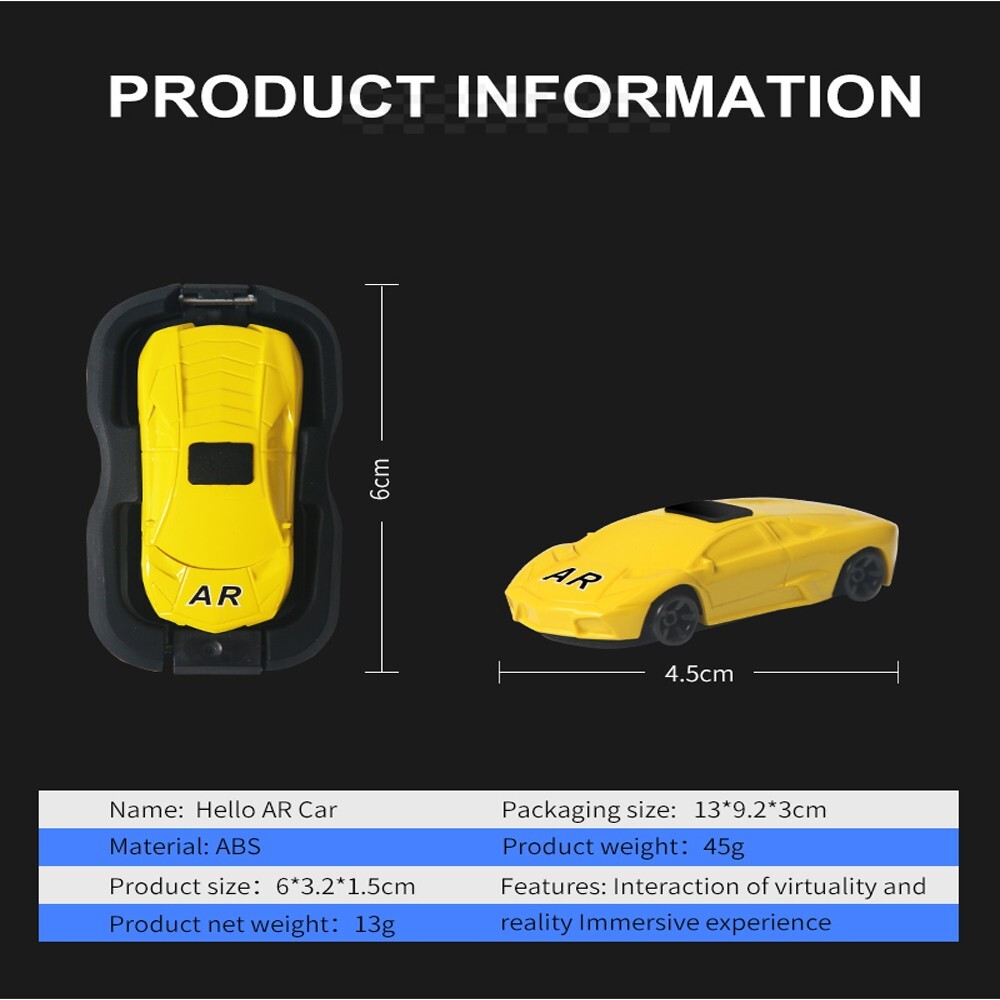 2Pcs Augmented Reality Racing Game Mini Toy Car iOS Android Mobile Phone Game