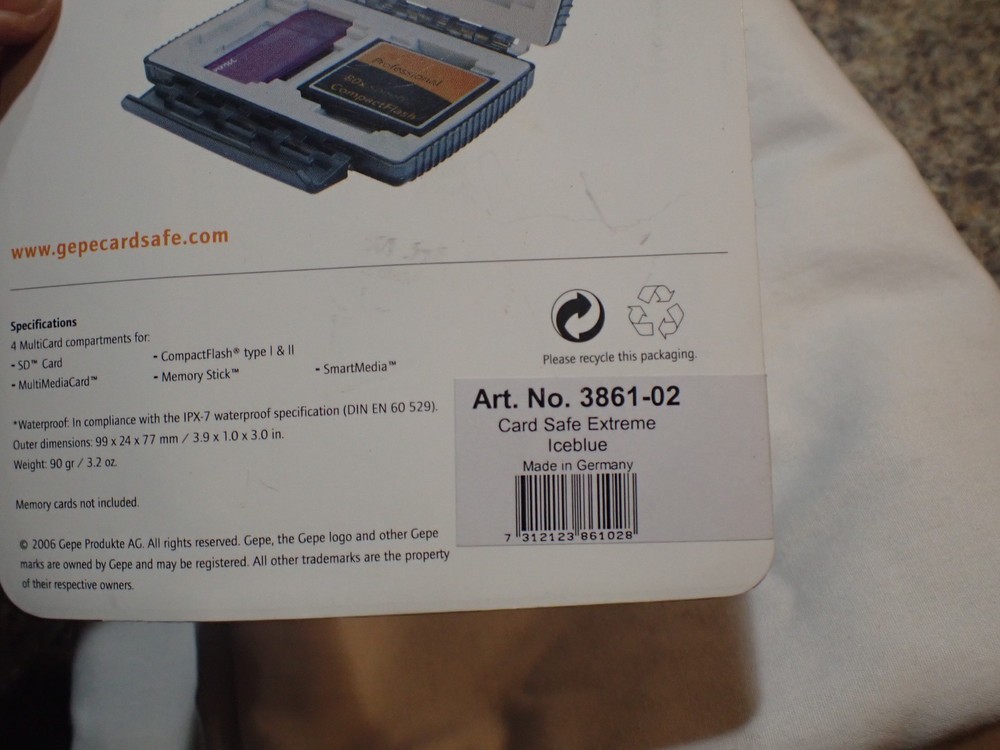 Gepe Extreme Memory Card Protector #3861-02 - New