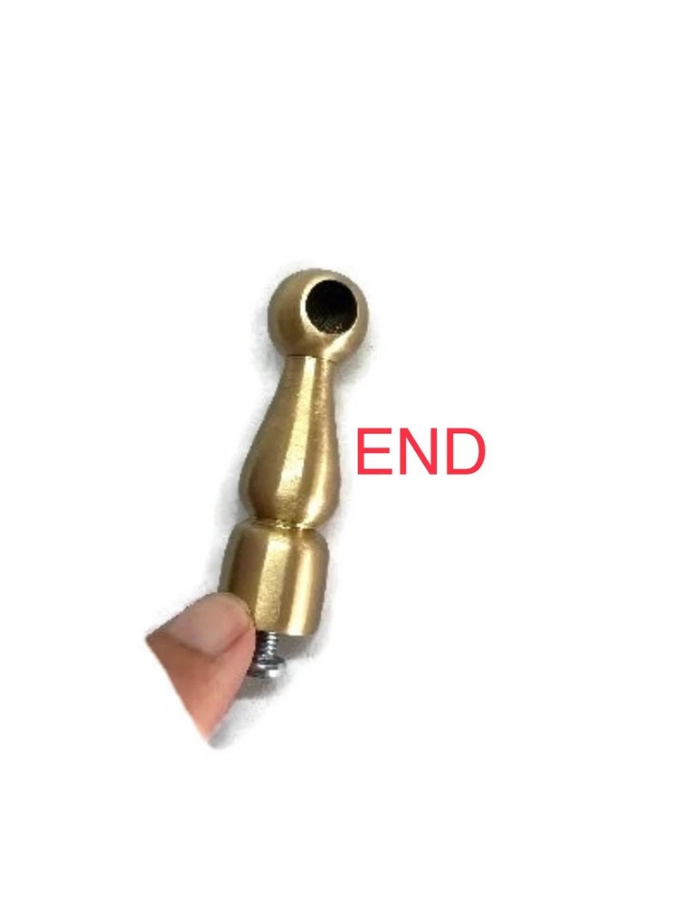 solid brass Cotswold gallery shelf rail ship railing 2 uprights & 1 meter rod