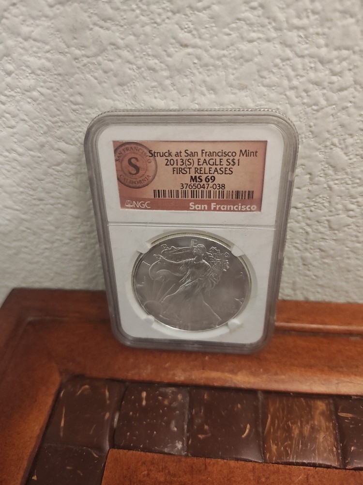 2013 American Silver Eagle FIRST Release NGC MS 69 Struck At San Francisco Mint