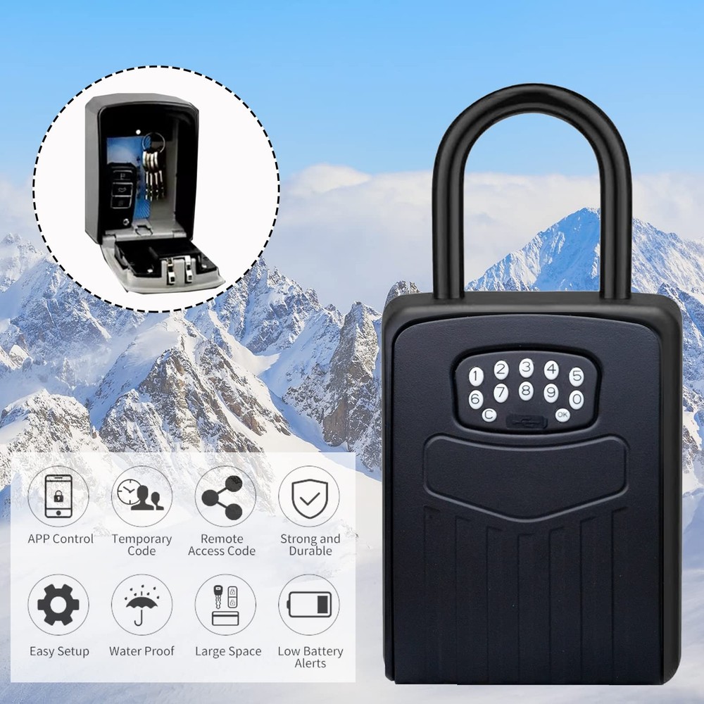 Smart Digital Lock Box for Key, APP Control Bluetooth Wireless Key Lock Box W...