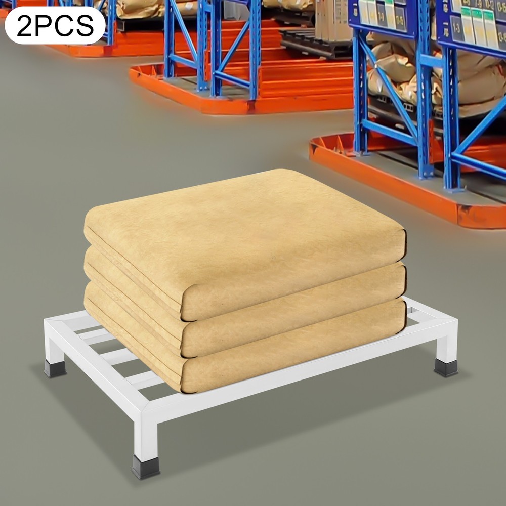 2 Pack Stainless Steel Dunnage Racks - Heavy-Duty Storage Solution