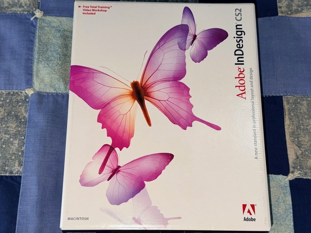 Adobe Indesign CS2 software for Mac, In Design w/ serial number, CIB, Boxed