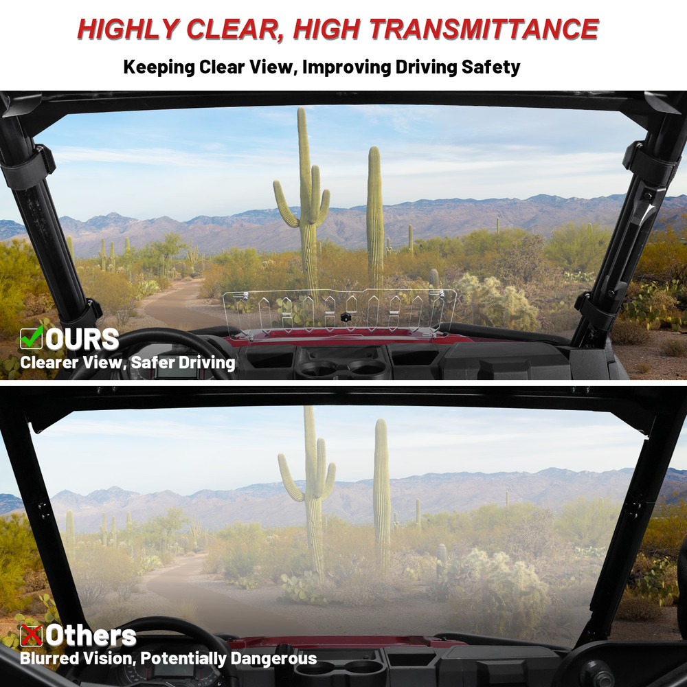 Front Full Windshield with Vented Window for Polaris Ranger XP 1000 2017-2025