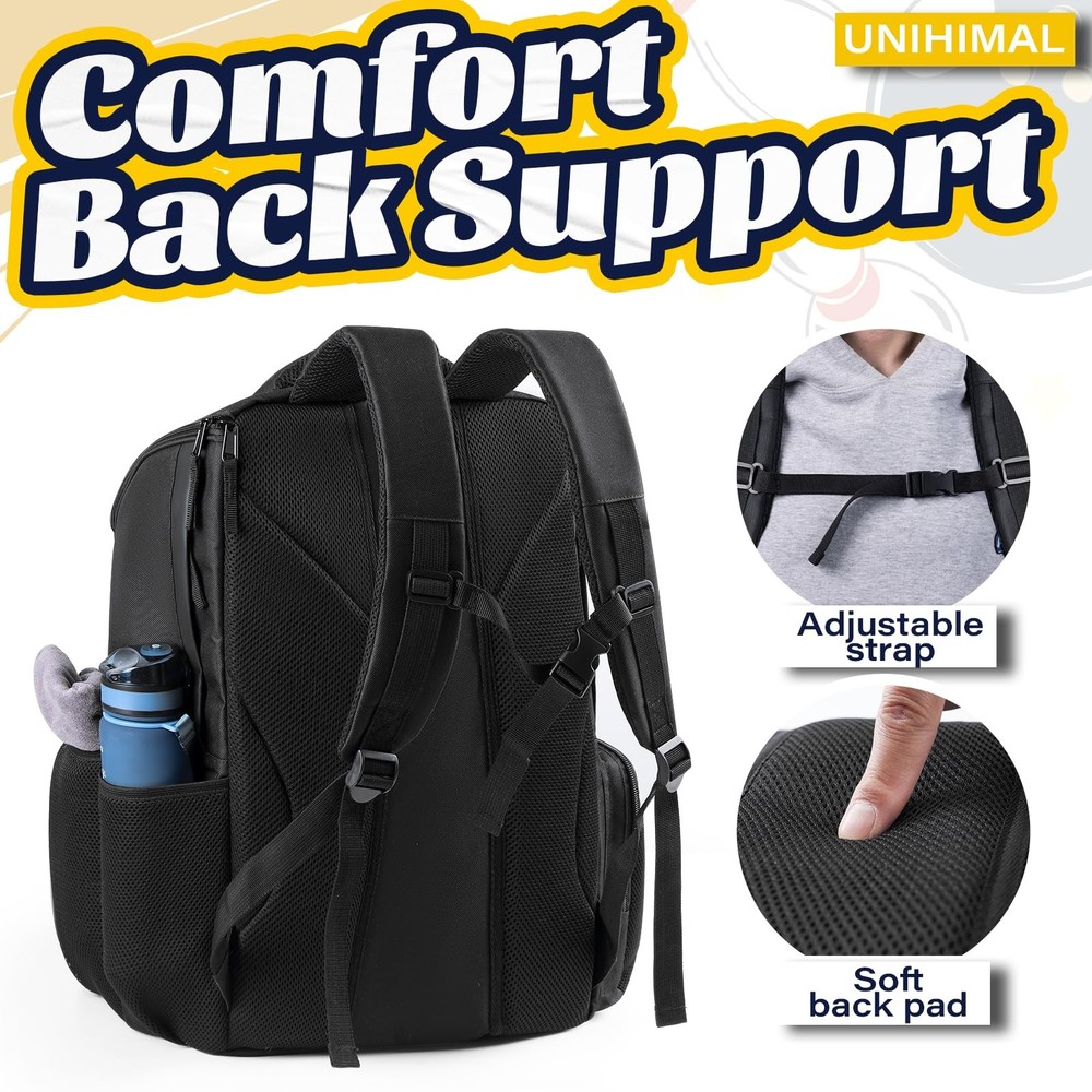 Bowling Ball Bag Backpack Single Padded Holder Shoe Compartment Size 16 Gift