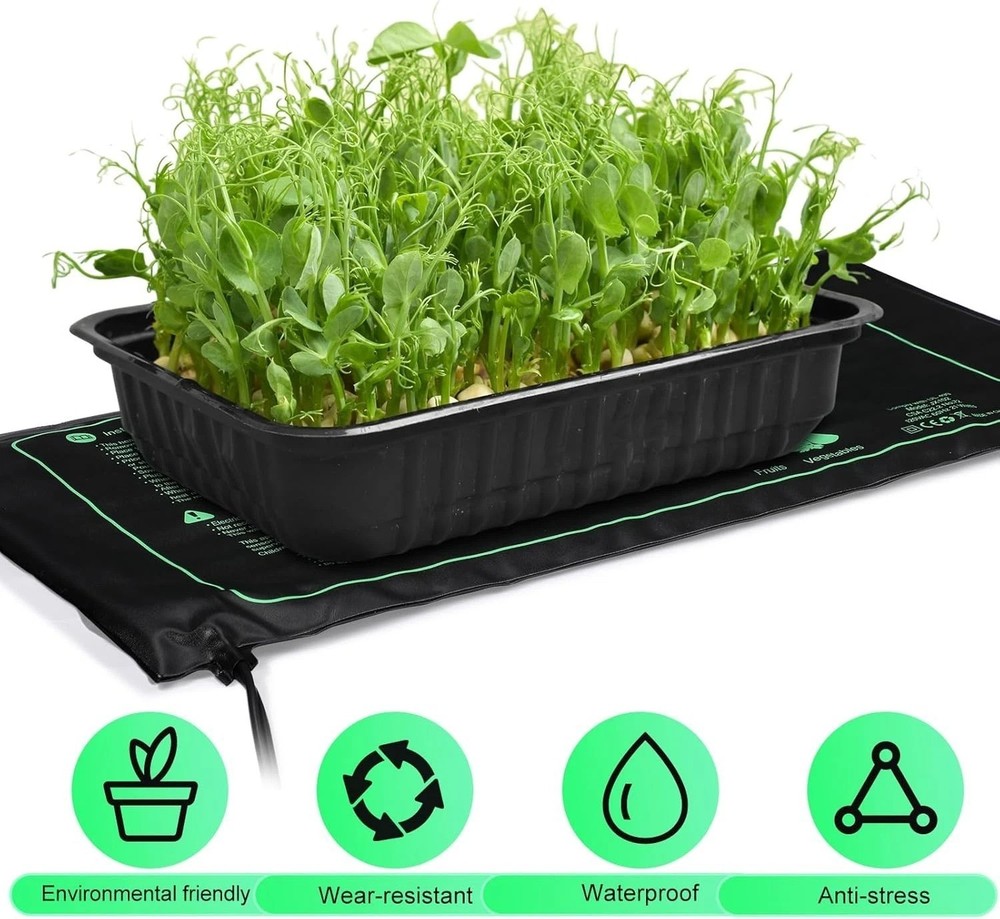 Durable 10x20.75 Waterproof Hydroponic Heating Mat - 6-Pack for Seed Starting