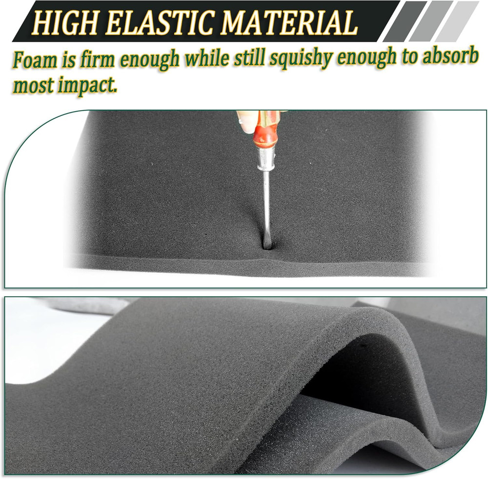 8 Pcs Polyethylene Foam Pads for Packing Foam Sheets 2 Size Cuttable High Densit