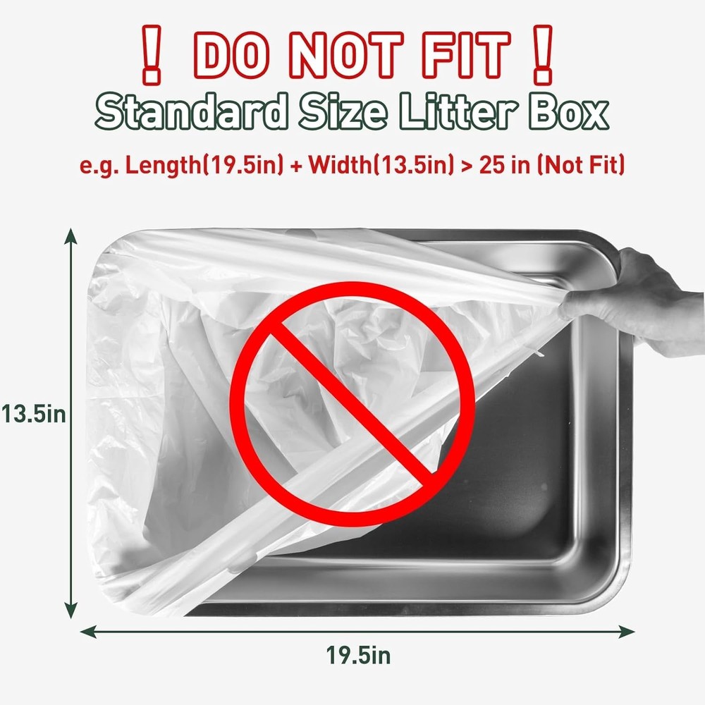 Durable 40 Count Cat Litter Liners - Extra Thick for Maximum Protection