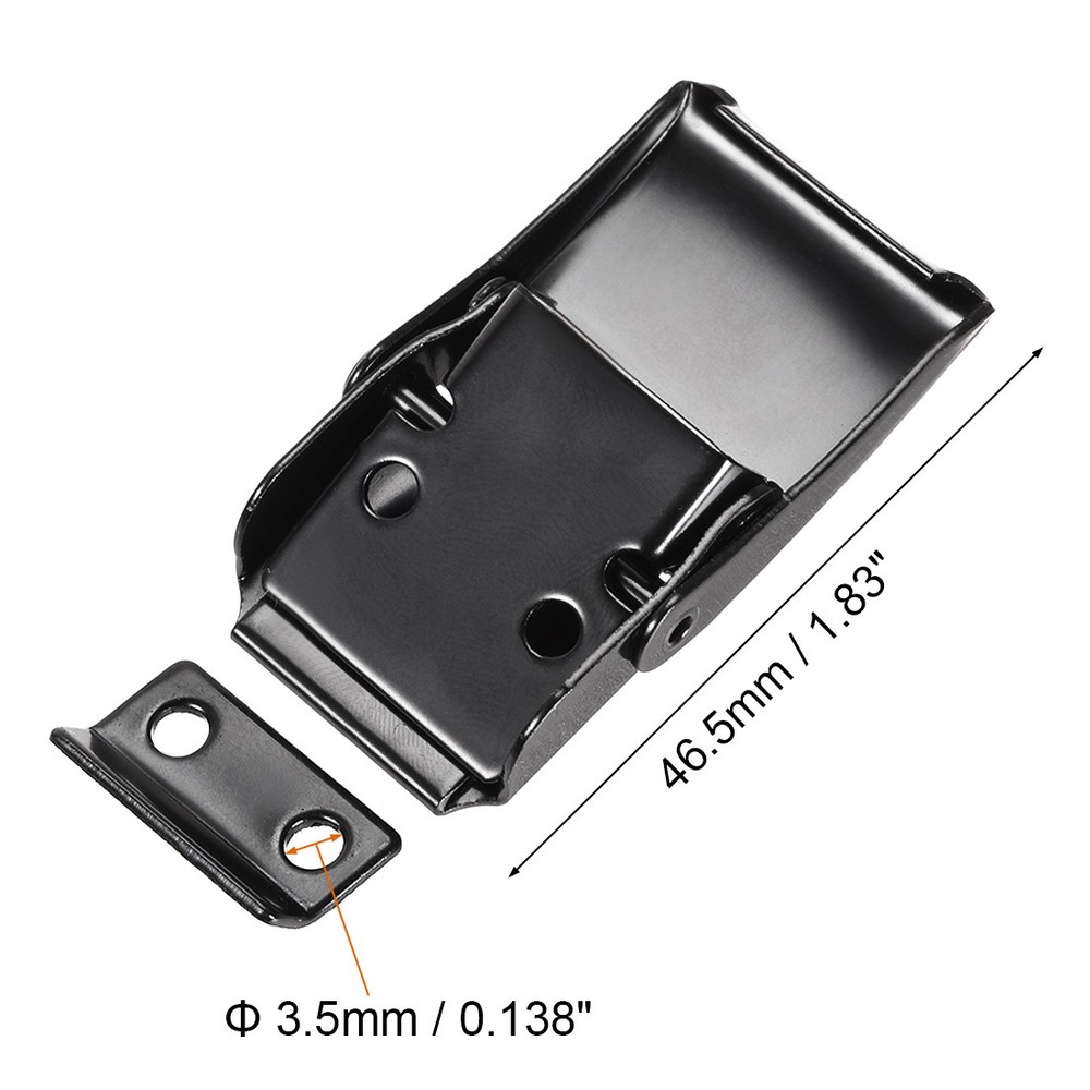 1.83" Iron Concealed Draw Toggle Latch Clamp for Case Toolbox Cleaner 2Pcs