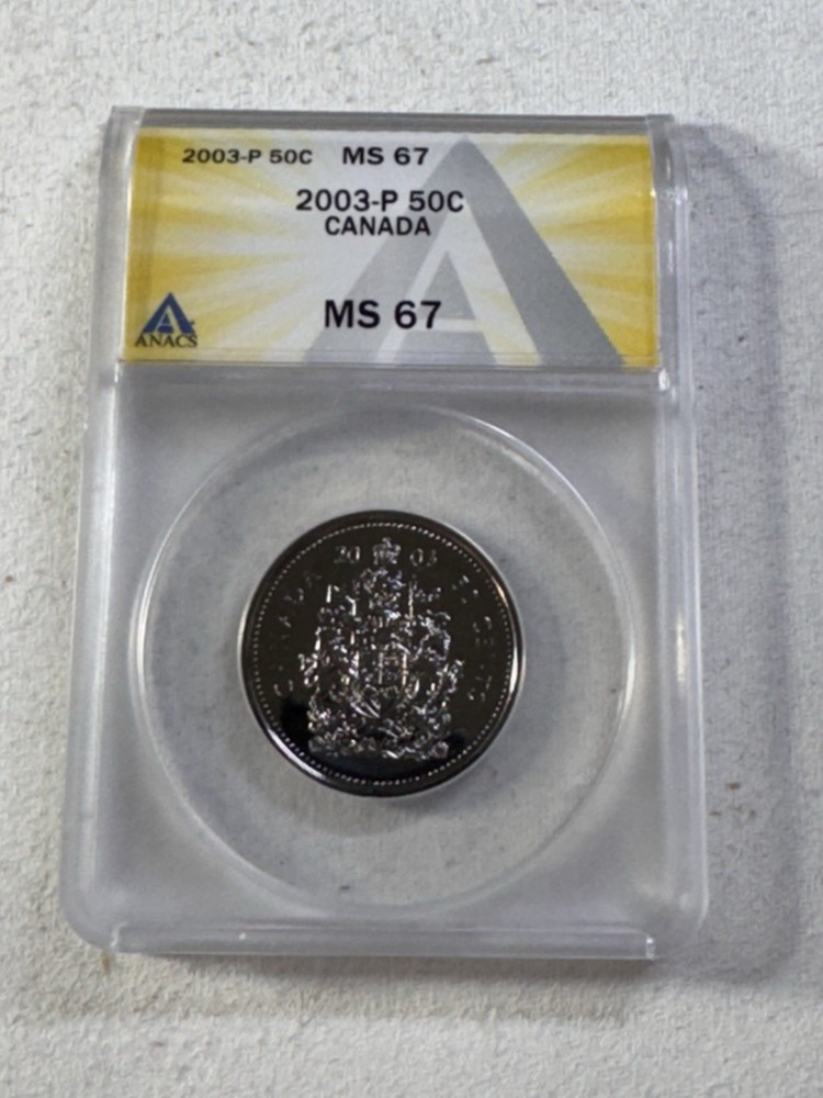 2003 Canada 50 Cents Graded MS 67 by ANACS