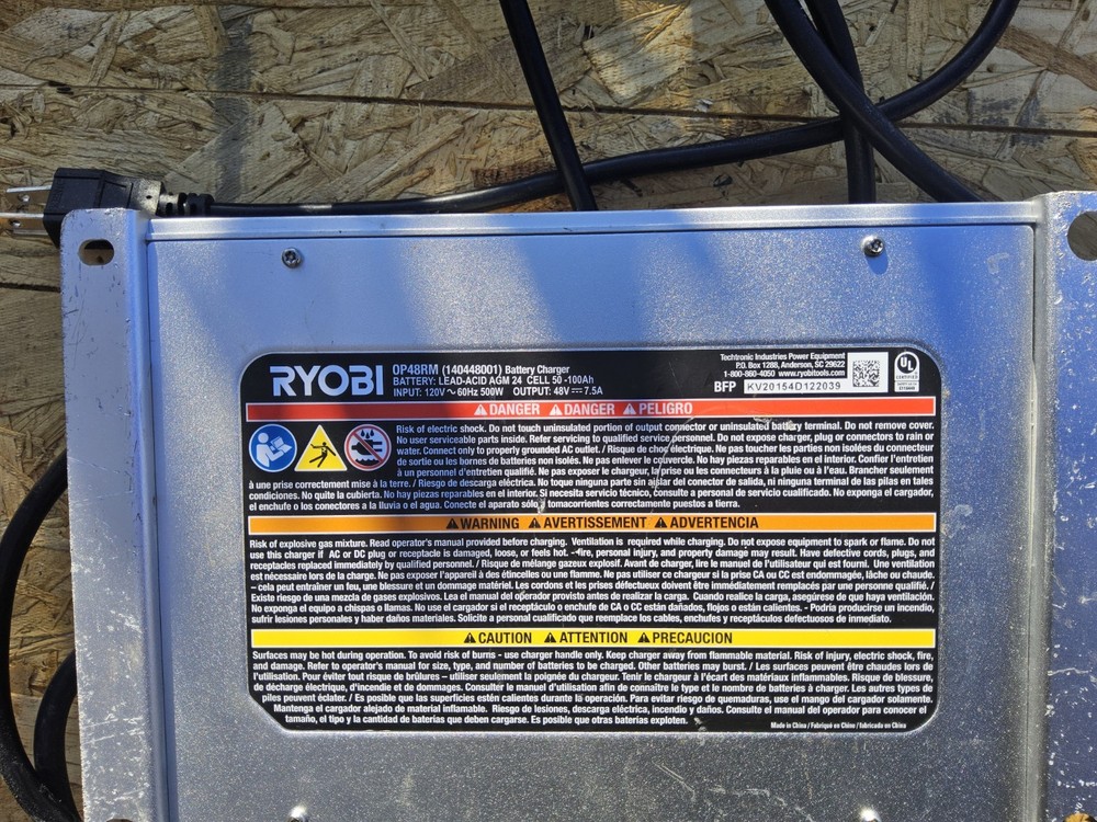 Roybi 140448001 Battery Charger 48 Volt
