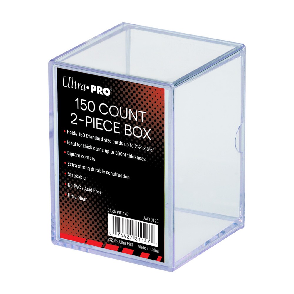 (12 Pack) Ultra Pro 2 Piece Plastic Card Storage Box (150 Count Size) Slider Box