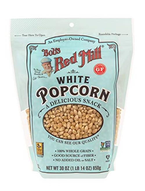 Bob's Red Mill White Popcorn, 30oz (Pack of 4) - Non Assorted Styles , Sizes