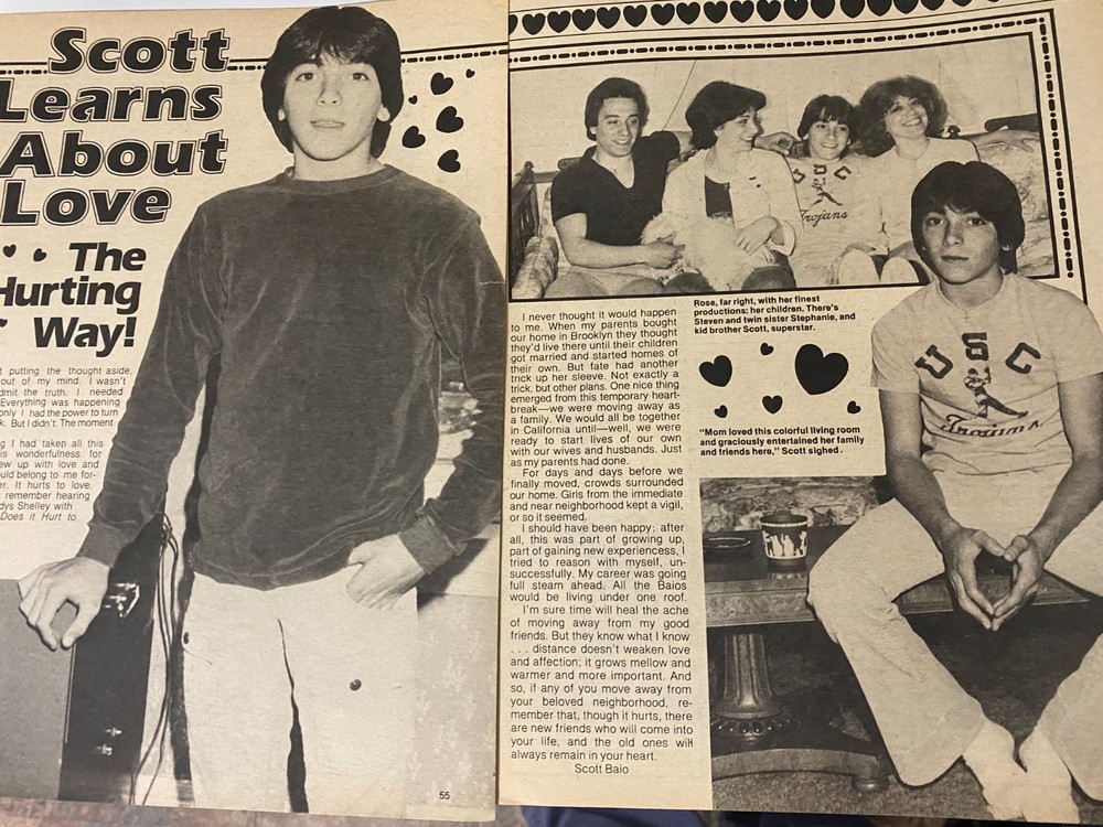 Scott Baio, Two Page Vintage Pinup