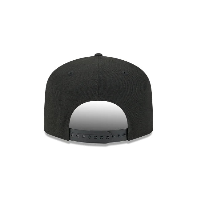 BOSTON BRUINS 9FIFTY A-FRAME NEW ERA NHL BLACK SCRIPT SNAPBACK HAT