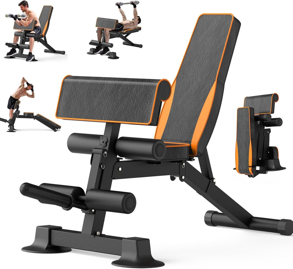 Z ZHICHI Adjustable Weight Bench Multi-Function Workout Bench for Home Gym,Folda