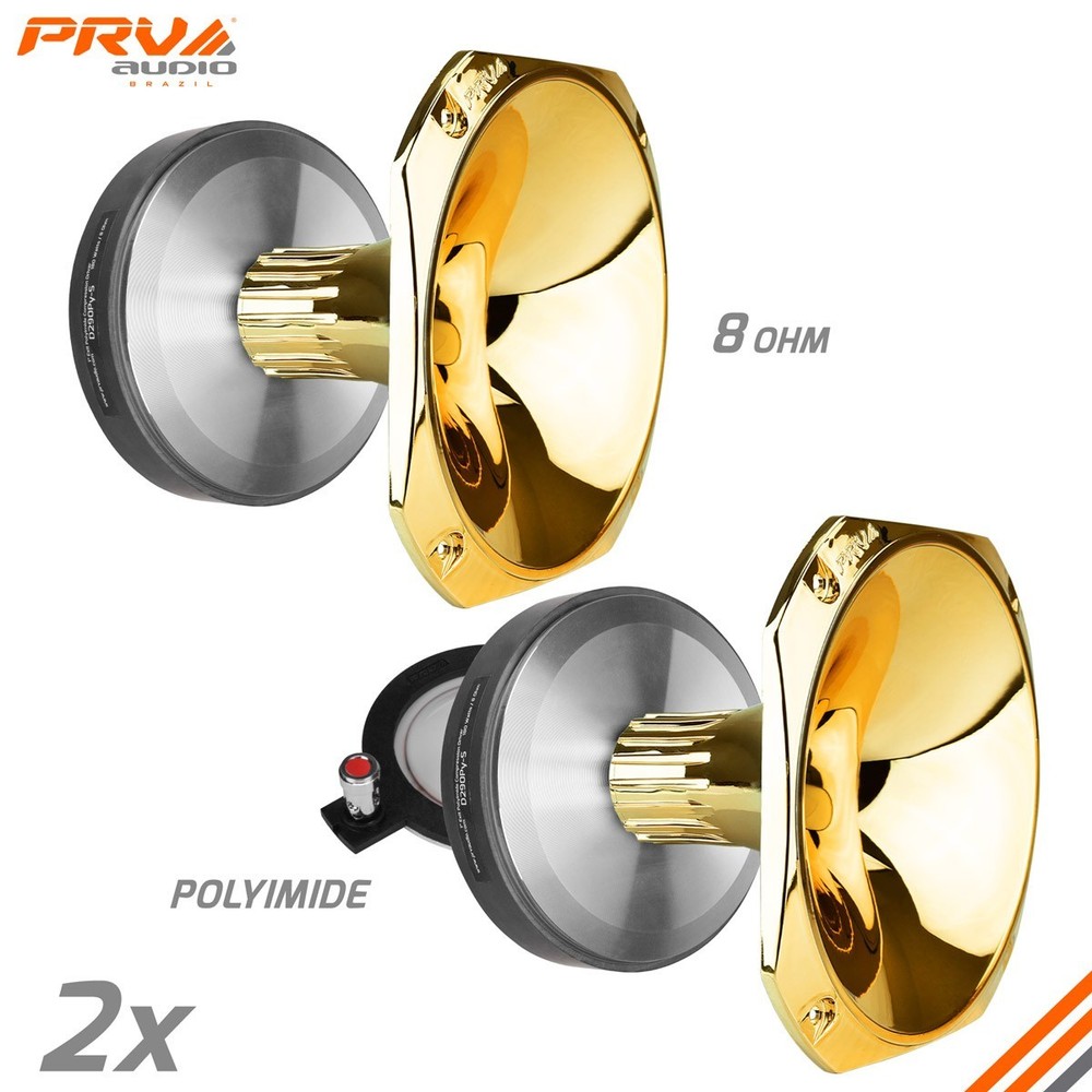 2x PRV Audio D290Py-S 1" Exit Compression Driver PRO Audio + WGP14-25 Gold Horn