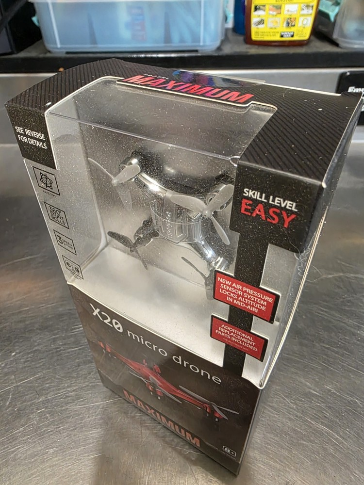 Propel Maximum X01 Micro Drone Wireless Quadrocopter - Titanium (VL-3511) NEW