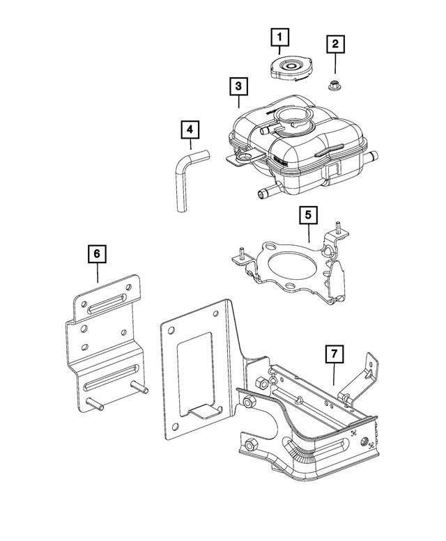 Genuine Mopar Coolant Bottle Bracket 5181983AB