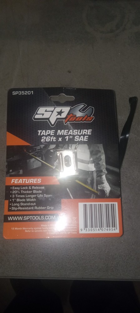 New SP Tools 26ft tape measure