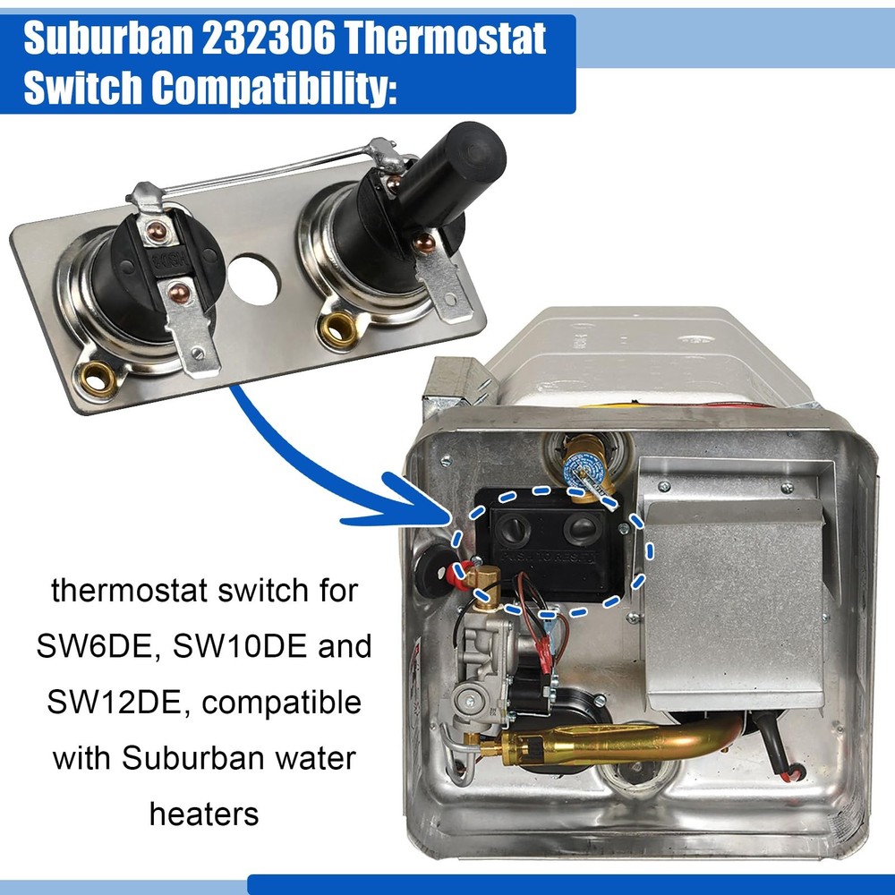 Water HEA TER Switch 232306 Heater Parts Thermostat Replace for...