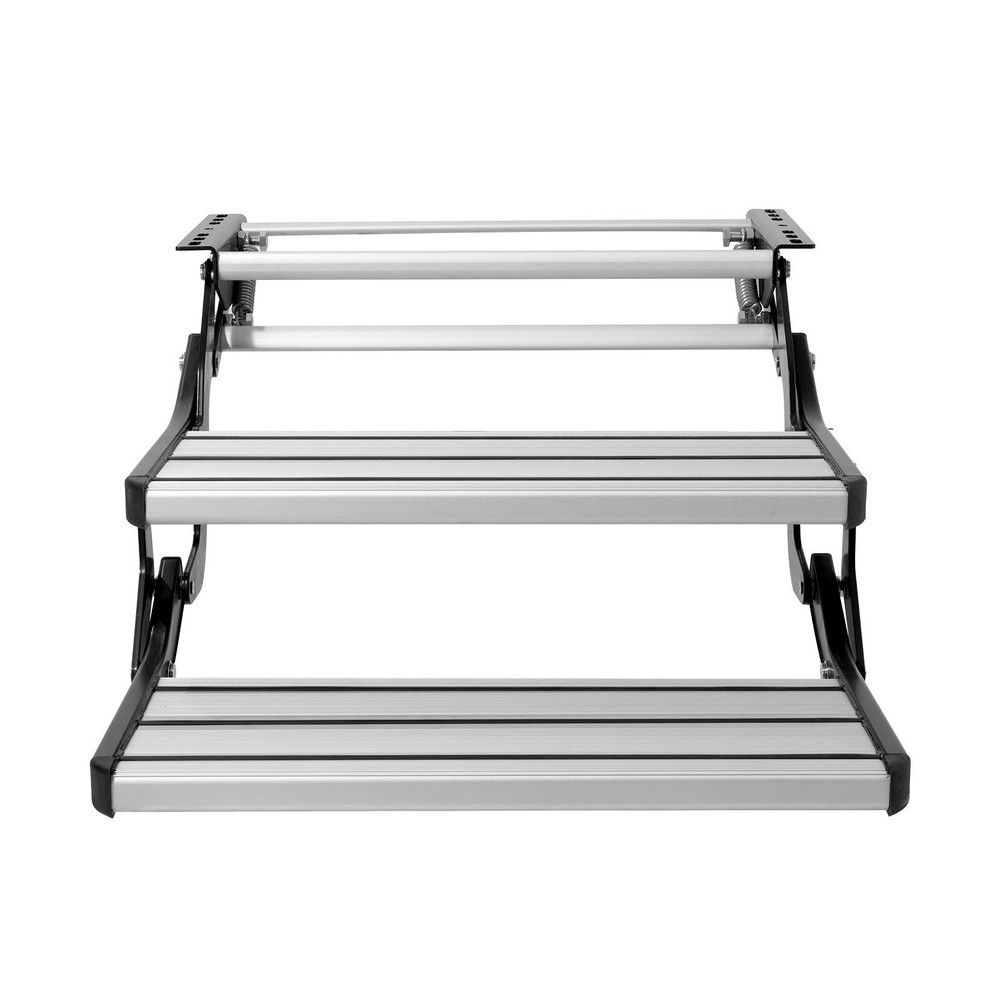 RV Steps, 2-Step, Manual Retractable RV Stairs, Foldable, 440 LBS Load Capacity,