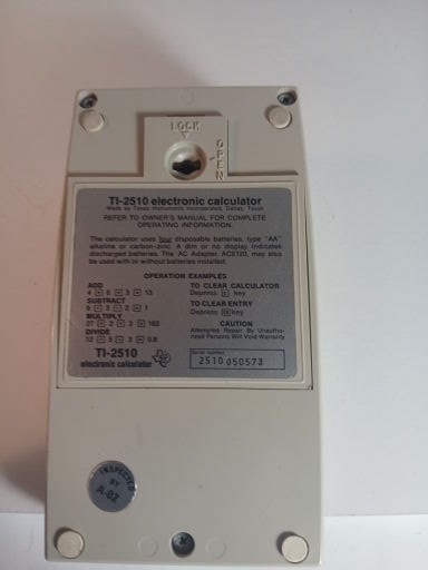 Vintage Texas Instruments TI-2510 Electronic Calculator Tested/Works.